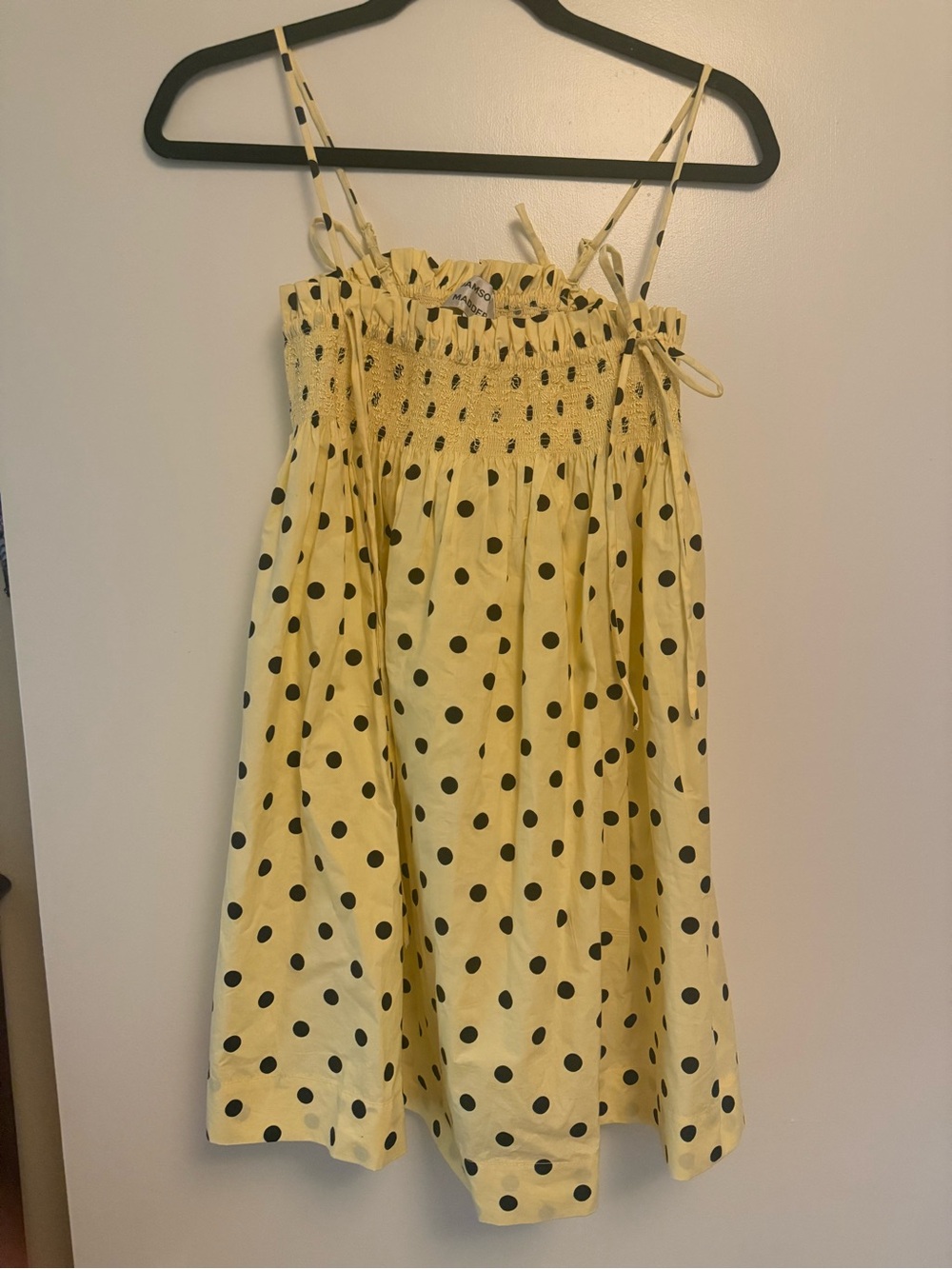 Yellow Polka Dot Smocked Damson Madder Sundress